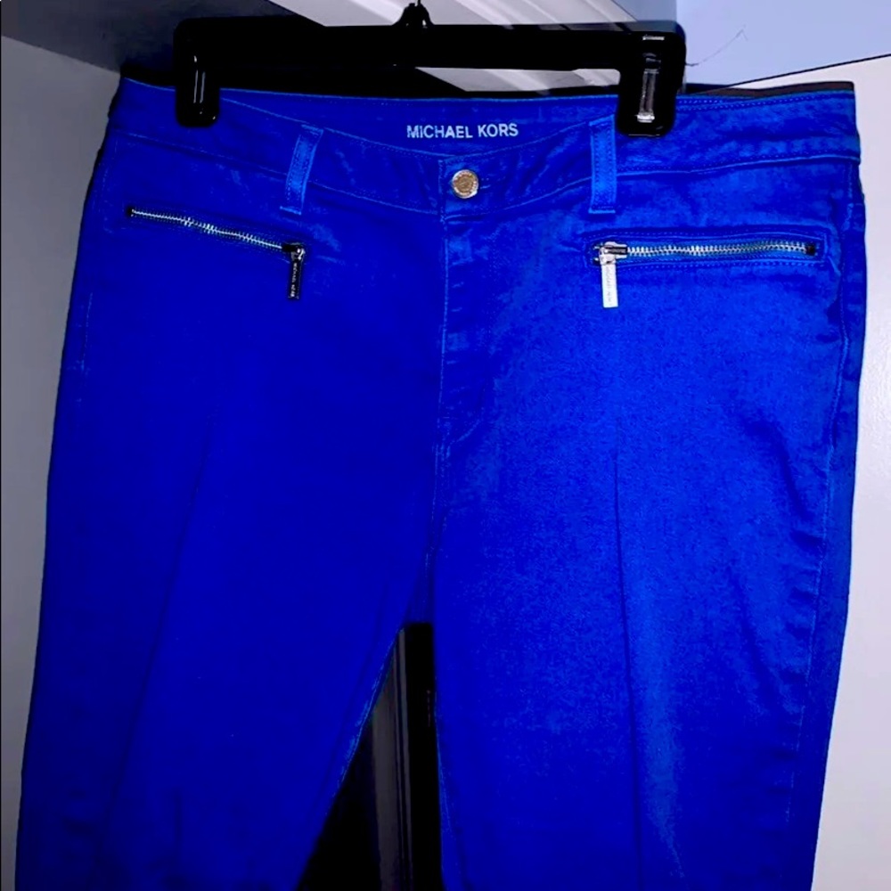 Michael Kors royal blue jeans